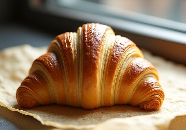 Flaky Golden Croissant